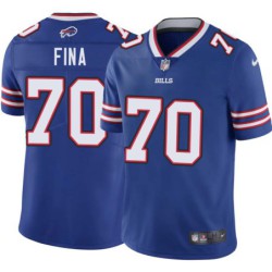 Bills #70 John Fina Authentic Jersey -Blue