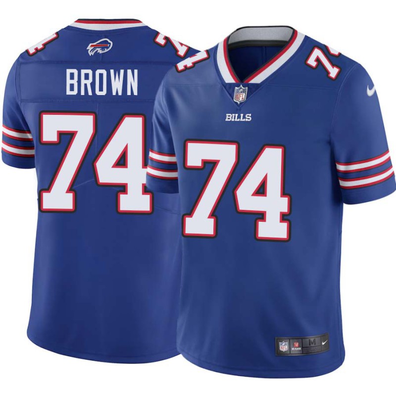 Bills #74 Colin Brown Authentic Jersey -Blue