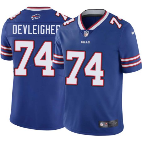 Bills #74 Chuck DeVleigher Authentic Jersey -Blue