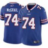 Bills #74 Joe McGrail Authentic Jersey -Blue