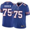 Bills #75 Nate Borden Authentic Jersey -Blue