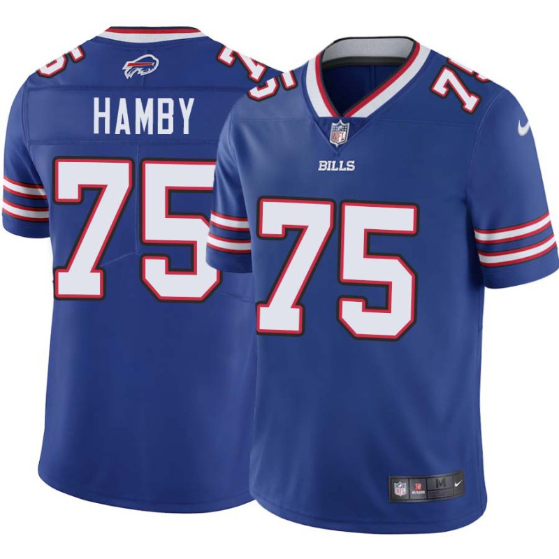 Bills #75 Mike Hamby Authentic Jersey -Blue