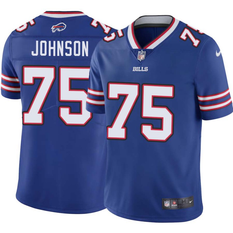 Bills #75 Dennis Johnson Authentic Jersey -Blue