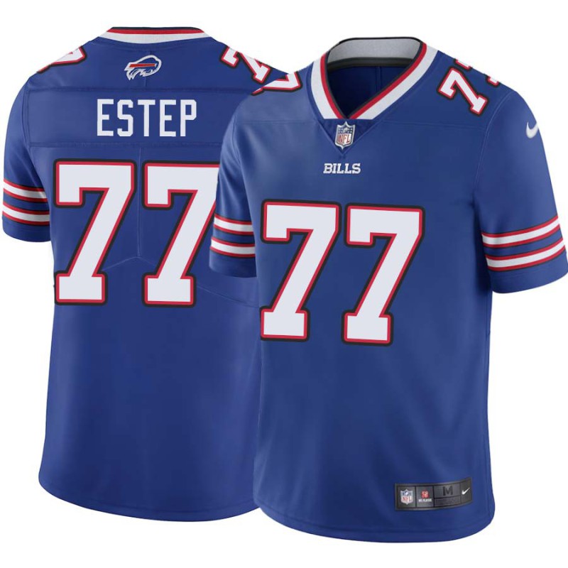 Bills #77 Mike Estep Authentic Jersey -Blue