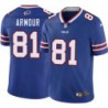 Bills #81 Justin Armour Authentic Jersey -Blue