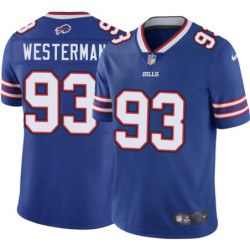 Bills #93 Jamaal Westerman Authentic Jersey -Blue