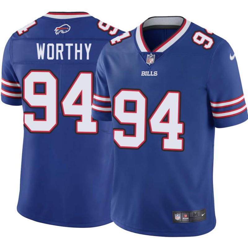 Bills #94 Jerel Worthy Authentic Jersey -Blue