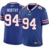 Bills #94 Jerel Worthy Authentic Jersey -Blue