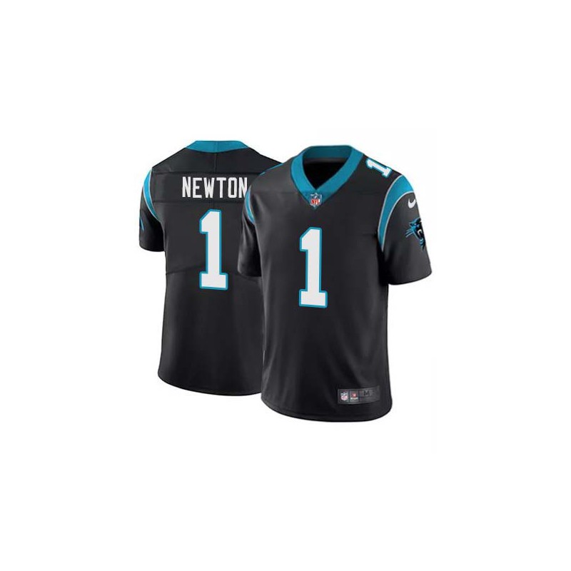 Panthers #1 Cam Newton Cheap Jersey -Black