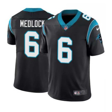 Panthers #6 Justin Medlock Cheap Jersey -Black