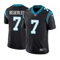 Panthers #7 Steve Beuerlein Cheap Jersey -Black