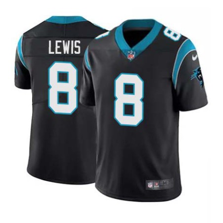 Panthers #8 Jeff Lewis Cheap Jersey -Black