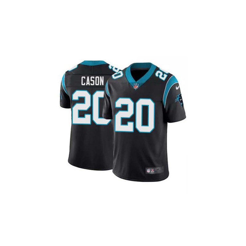 Panthers #20 Antoine Cason Cheap Jersey -Black