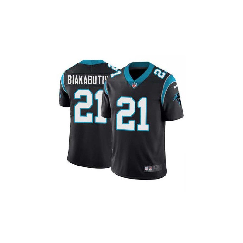 Panthers #21 Tim Biakabutuka Cheap Jersey -Black