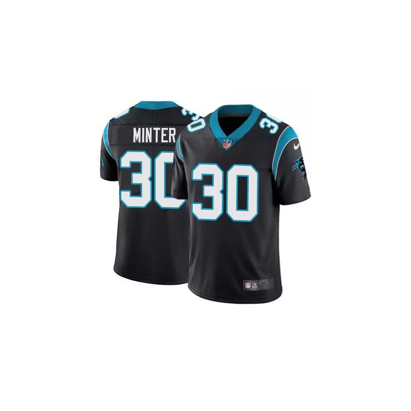 Panthers #30 Mike Minter Cheap Jersey -Black