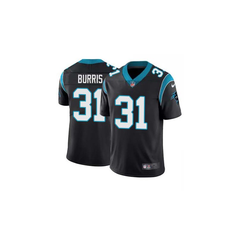 Panthers #31 Juston Burris Cheap Jersey -Black