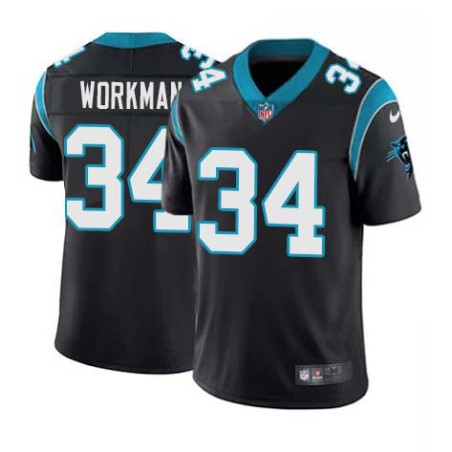 Panthers #34 Vince Workman Cheap Jersey -Black