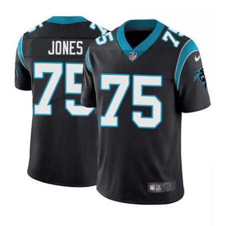 Panthers #75 Clarence Jones Cheap Jersey -Black