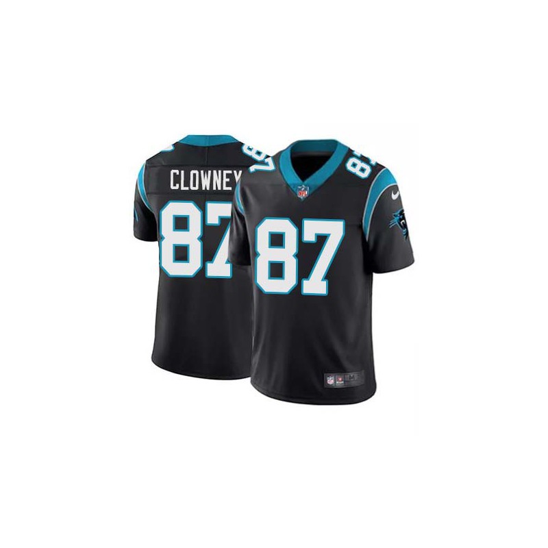 Panthers #87 David Clowney Cheap Jersey -Black