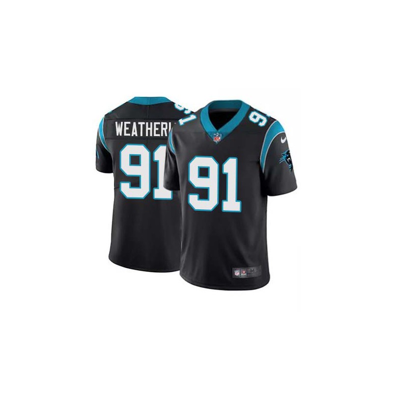 Panthers #91 Stephen Weatherly Cheap Jersey -Black