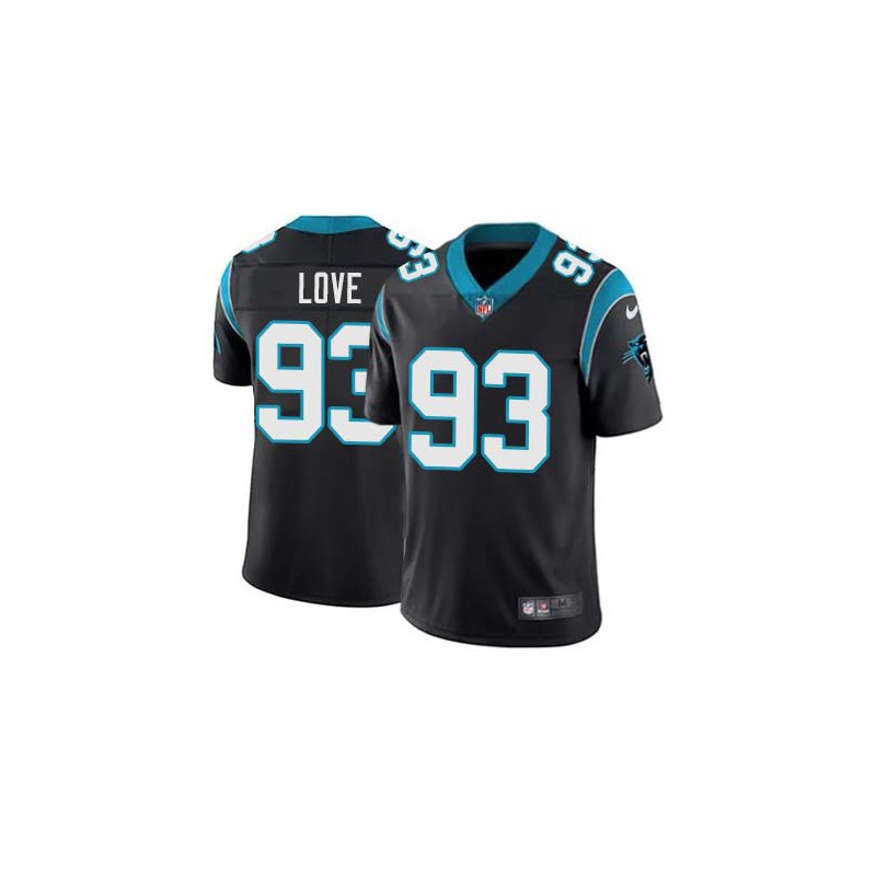 Panthers #93 Kyle Love Cheap Jersey -Black