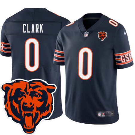 Bears #0 Darion Clark Tackle Twill Jersey -Navy with 2023 Bear Head Logo Patch