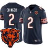 Bears #2 Paul Edinger Tackle Twill Jersey -Navy with 2023 Bear Head Logo Patch