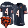 Bears #4 Keith Molesworth Tackle Twill Jersey -Navy with 2023 Bear Head Logo Patch