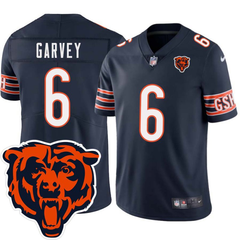 Bears #6 Hec Garvey Tackle Twill Jersey -Navy with 2023 Bear Head Logo Patch