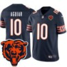 Bears #10 Louie Aguiar Tackle Twill Jersey -Navy with 2023 Bear Head Logo Patch