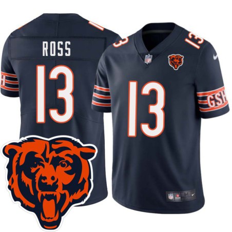 Bears #13 Rashad Ross Tackle Twill Jersey -Navy with 2023 Bear Head Logo Patch