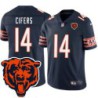 Bears #14 Ed Cifers Tackle Twill Jersey -Navy with 2023 Bear Head Logo Patch