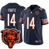 Bears #14 Aldo Forte Tackle Twill Jersey -Navy with 2023 Bear Head Logo Patch