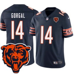 Bears #14 Ken Gorgal Tackle Twill Jersey -Navy with 2023 Bear Head Logo Patch