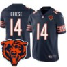 Bears #14 Brian Griese Tackle Twill Jersey -Navy with 2023 Bear Head Logo Patch