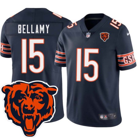 Bears #15 Josh Bellamy Tackle Twill Jersey -Navy with 2023 Bear Head Logo Patch