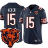 Bears #15 Walt Veach Tackle Twill Jersey -Navy with 2023 Bear Head Logo Patch