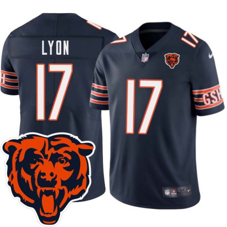 Bears #17 Babe Lyon Tackle Twill Jersey -Navy with 2023 Bear Head Logo Patch