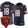 Bears #18 Henry Shank Tackle Twill Jersey -Navy with 2023 Bear Head Logo Patch