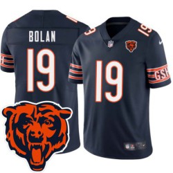 Bears #19 George Bolan Tackle Twill Jersey -Navy with 2023 Bear Head Logo Patch