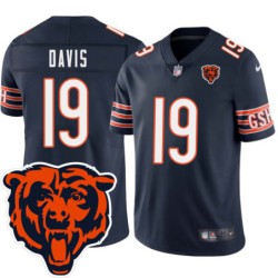 Bears #19 Harper Davis Tackle Twill Jersey -Navy with 2023 Bear Head Logo Patch