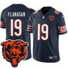 Bears #19 Latham Flanagan Tackle Twill Jersey -Navy with 2023 Bear Head Logo Patch