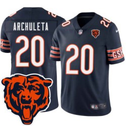 Bears #20 Adam Archuleta Tackle Twill Jersey -Navy with 2023 Bear Head Logo Patch