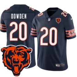 Bears #20 Corey Dowden Tackle Twill Jersey -Navy with 2023 Bear Head Logo Patch