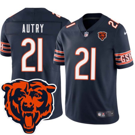 Bears #21 Darnell Autry Tackle Twill Jersey -Navy with 2023 Bear Head Logo Patch