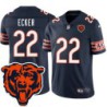 Bears #22 Ed Ecker Tackle Twill Jersey -Navy with 2023 Bear Head Logo Patch