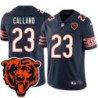 Bears #23 Lee Calland Tackle Twill Jersey -Navy with 2023 Bear Head Logo Patch