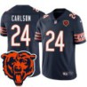 Bears #24 Roy Carlson Tackle Twill Jersey -Navy with 2023 Bear Head Logo Patch