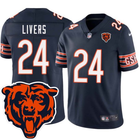 Bears #24 Virgil Livers Tackle Twill Jersey -Navy with 2023 Bear Head Logo Patch