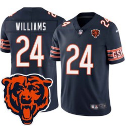 Bears #24 Teddy Williams Tackle Twill Jersey -Navy with 2023 Bear Head Logo Patch